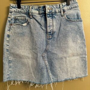 High Waist Cut-Off Jean Skirt Old Navy Size 4